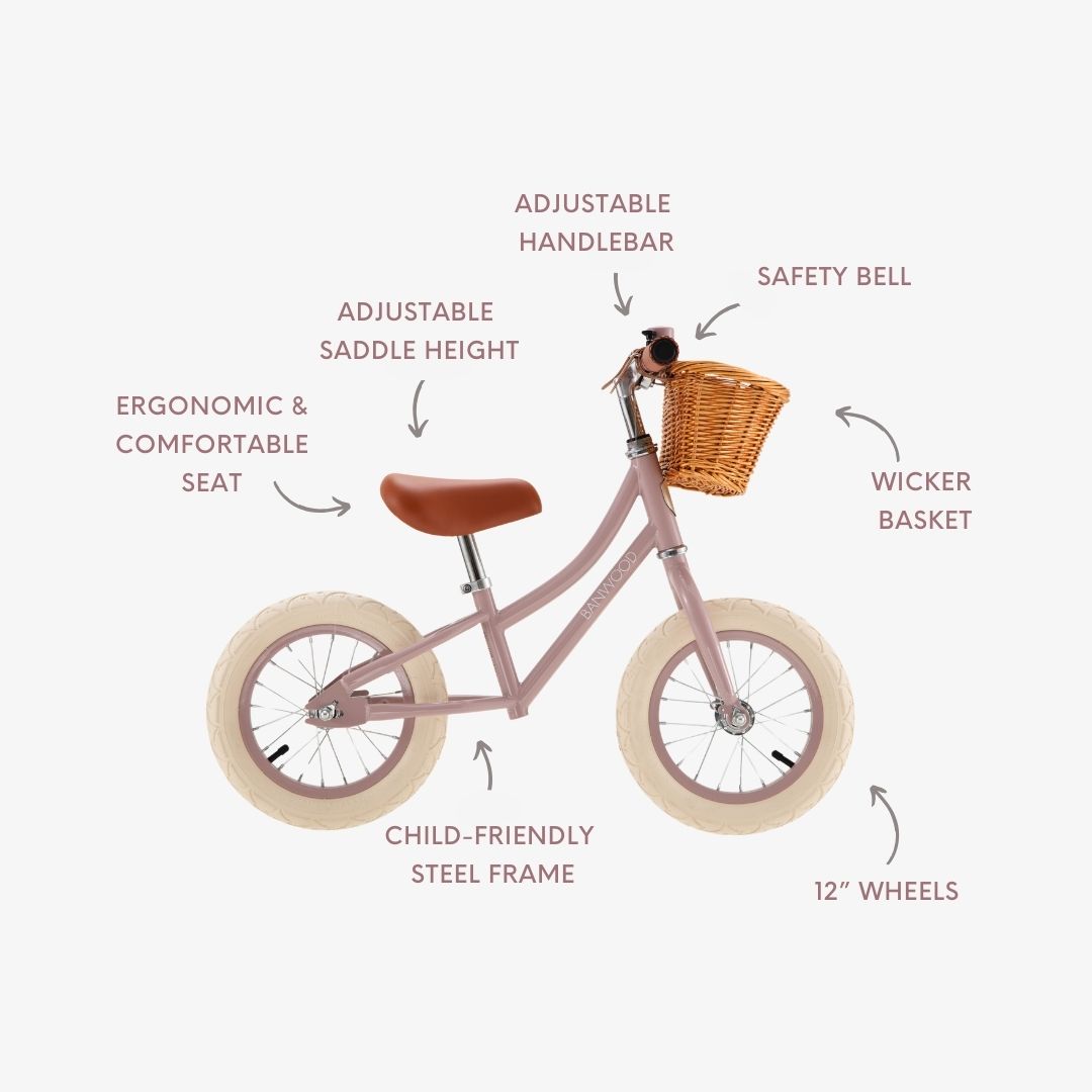 Balance bike vintage Banwood - Dustypink