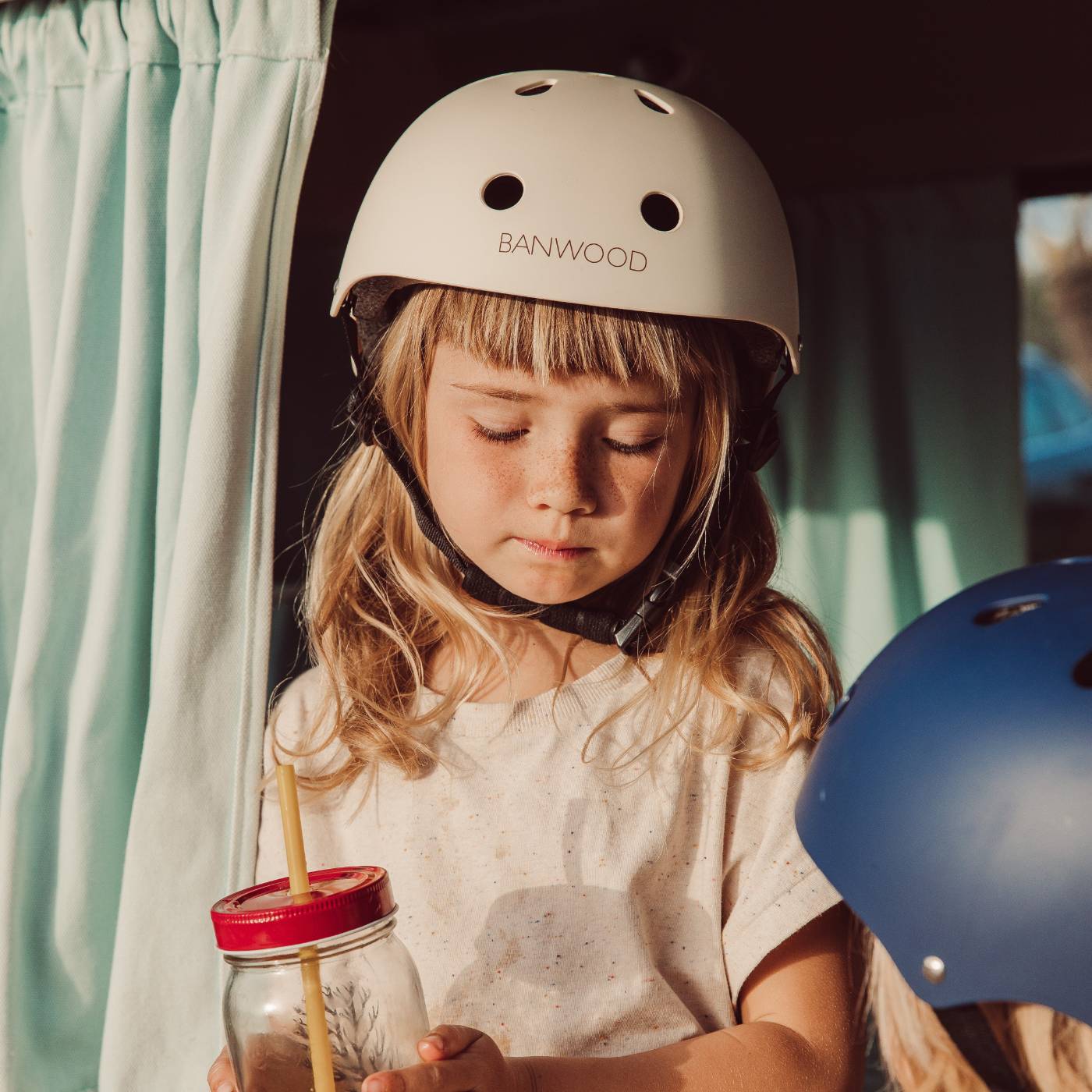 Kids Helmet - Matte Cream