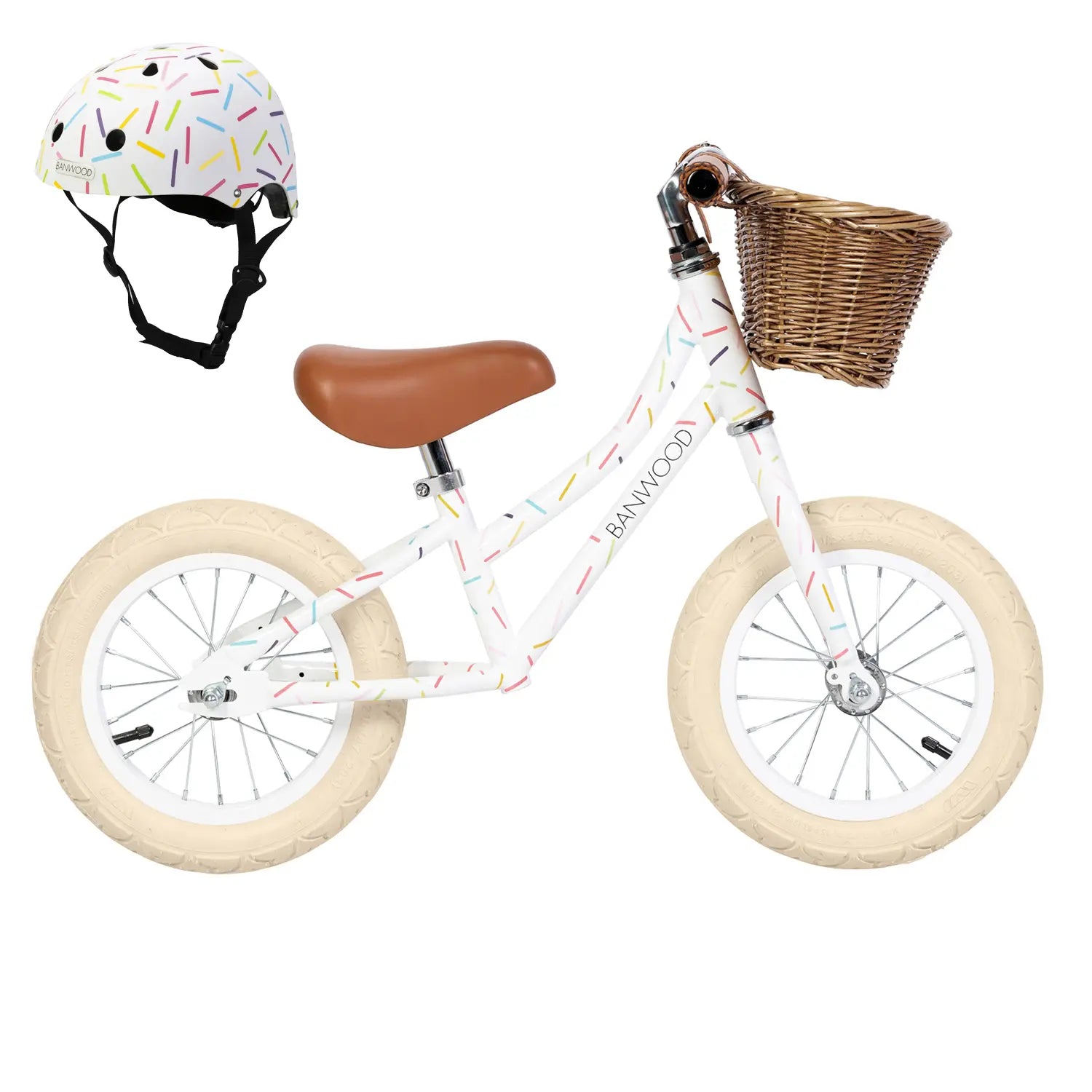 Balance Bike + Helmet  Marest - Allegra White