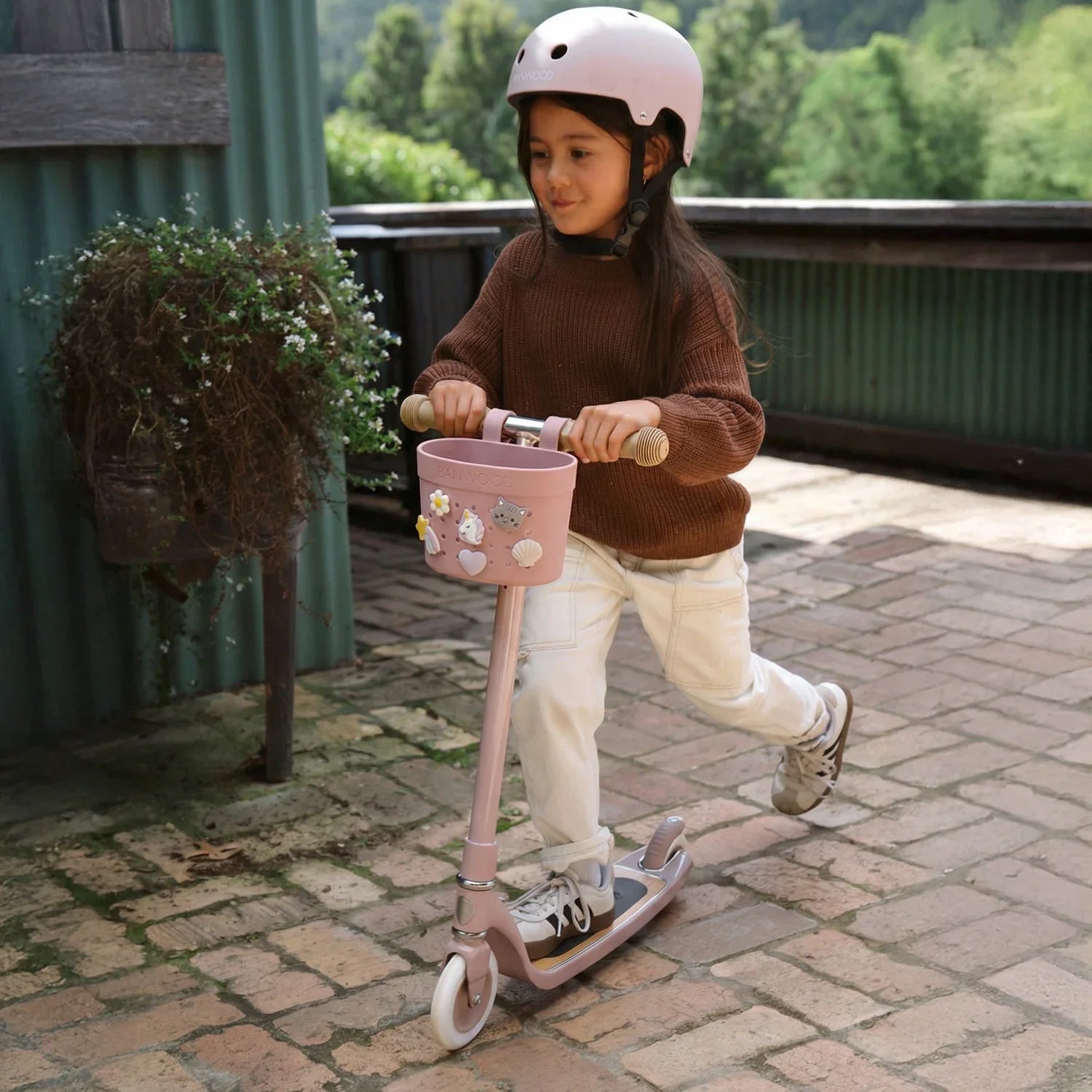 PIN & RIDE BASKET BANWOOD - DUSTY ROSE