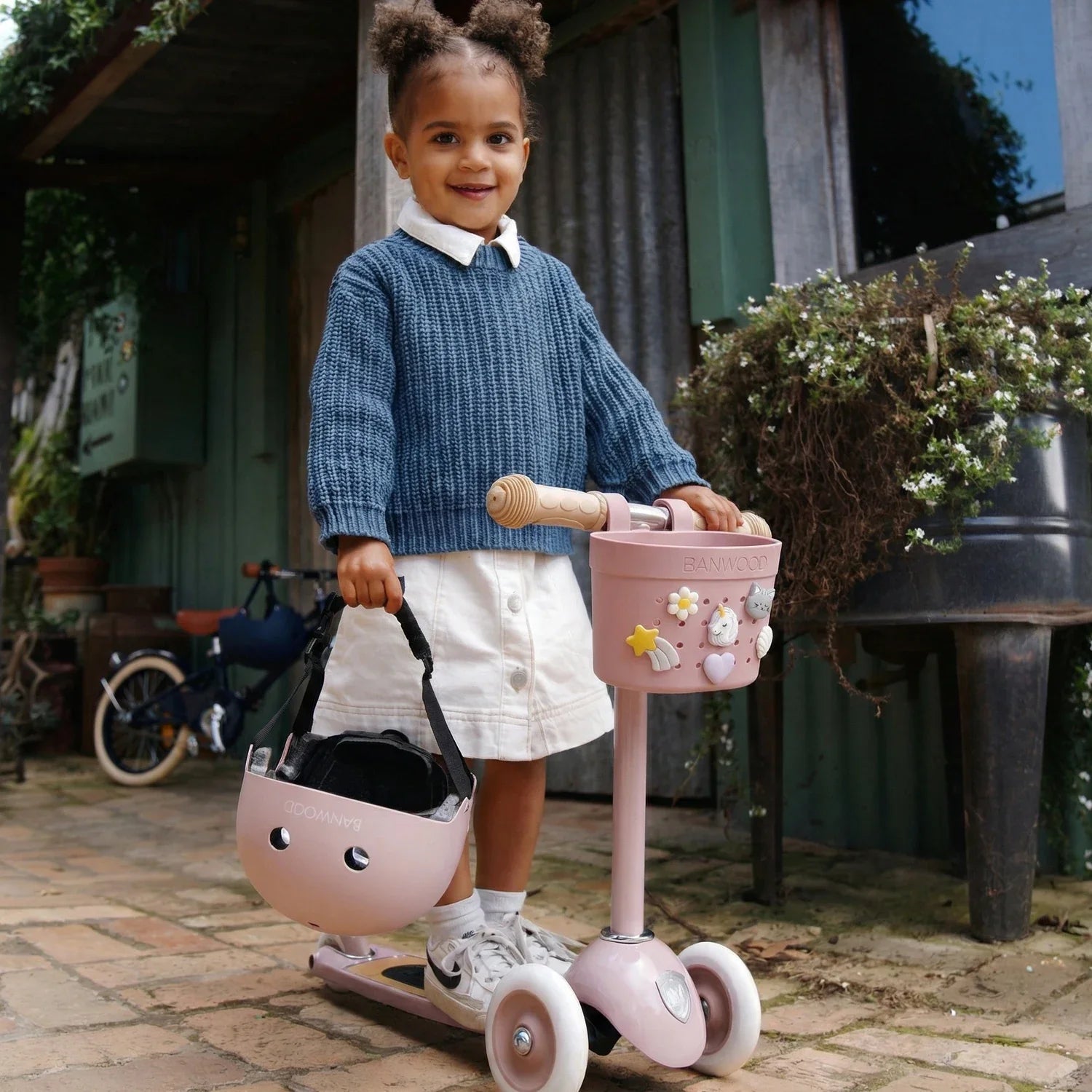 PIN & RIDE BASKET BANWOOD - DUSTY ROSE